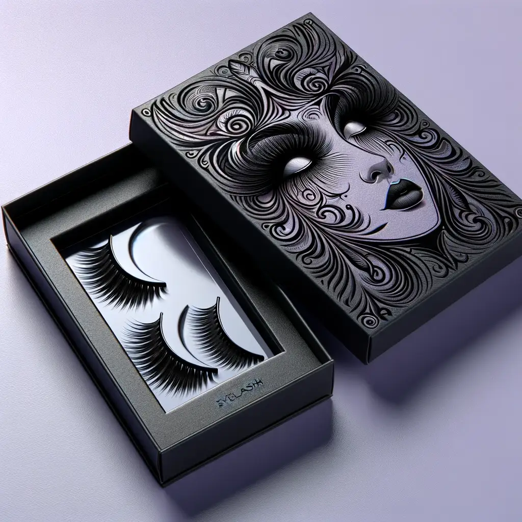 Elegant pink and gold eyelash packaging box wholesale from Wnk Packaging.