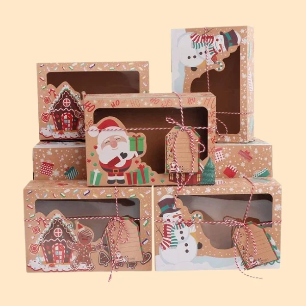 Small Christmas treat boxes with windows