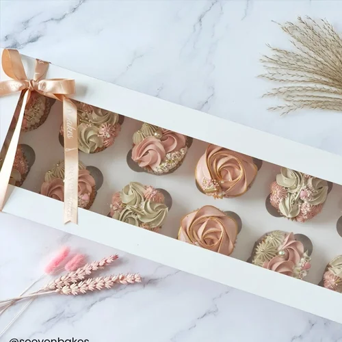 Cupcake Boxes With Lid and Tray