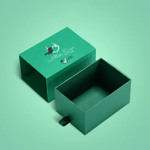 Custom printed rigid drawer boxes for branding and packaging.