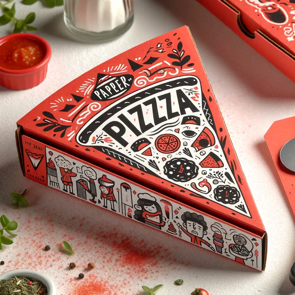 Pizza slice boxes with window